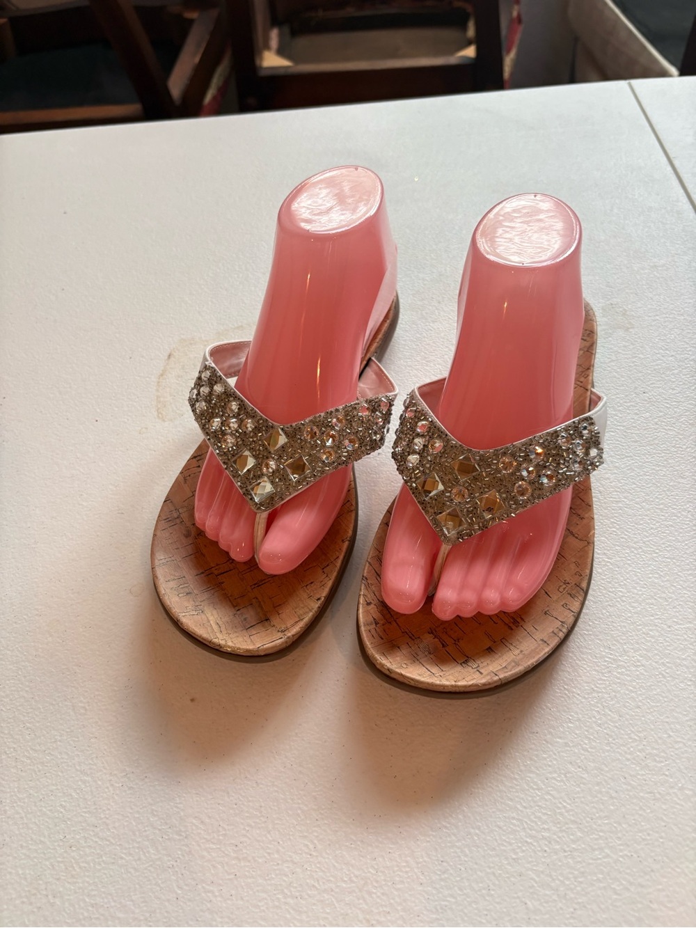 Embellished Thong Sandals